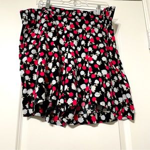 Lane Bryant Blue/Red Floral Pattern Shorts
